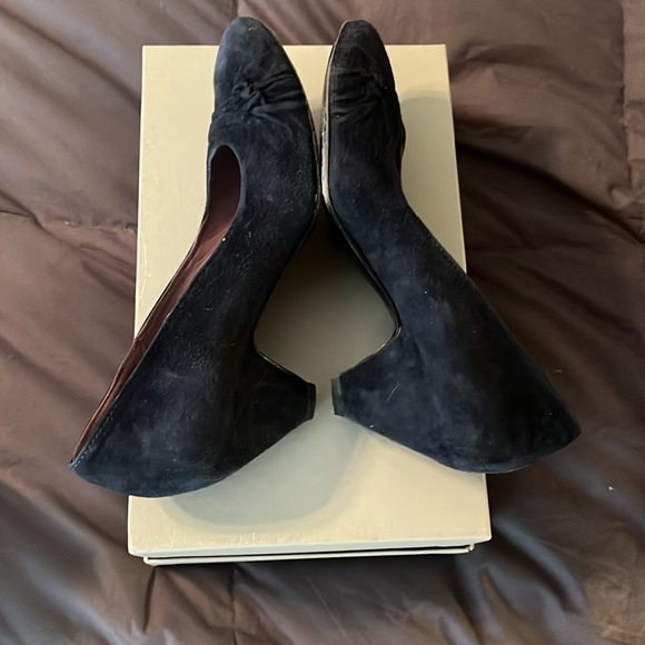 Francesco Morichetti Blue Suede Pumps “Camoscio” style in Box - Picture 8 of 9